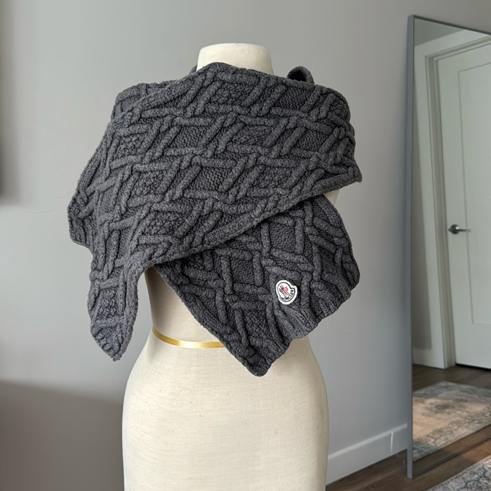 60” Moncler wool scarf